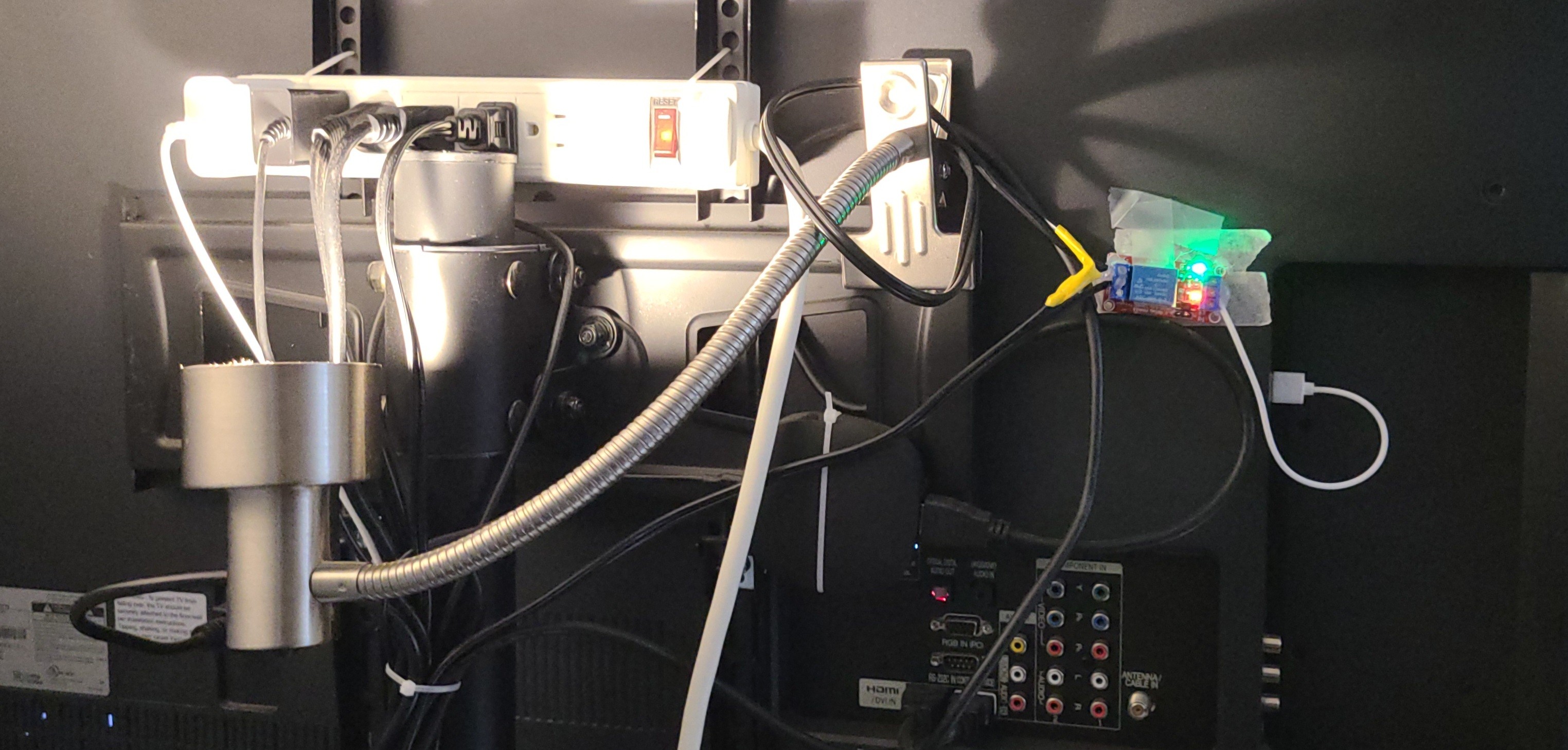 Behind of a TV